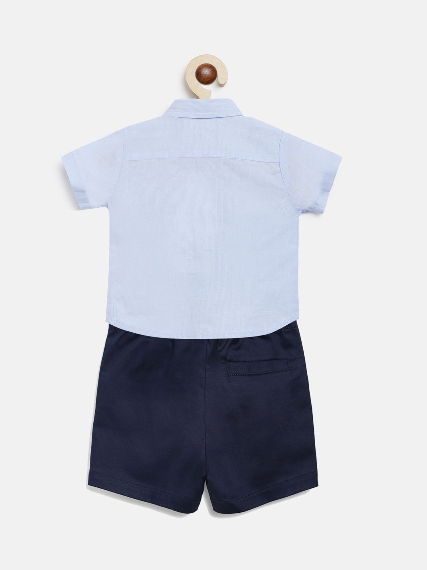 Chicco Kids Blue Solid Shirt with Shorts