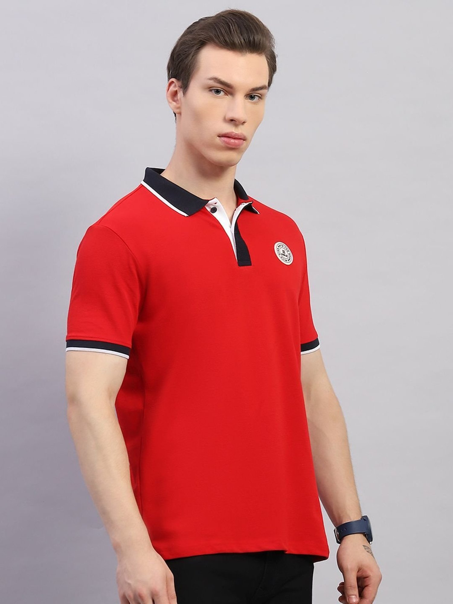 Rock.It Red Cotton Regular Fit Polo T-Shirt