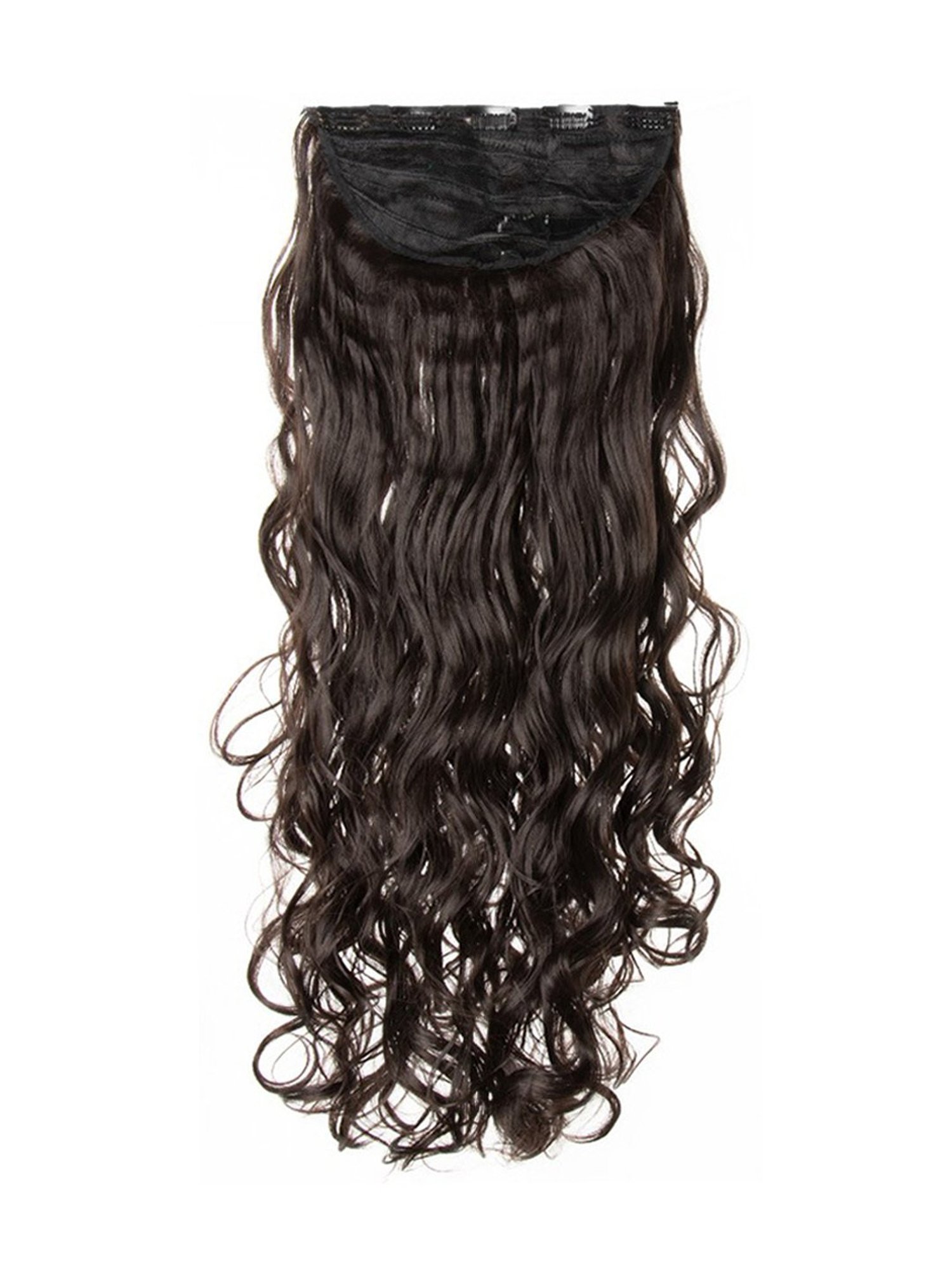 Streak Street 5 Clip-In Full-Wavy Dark Brown Hair Extension - 30 Inches