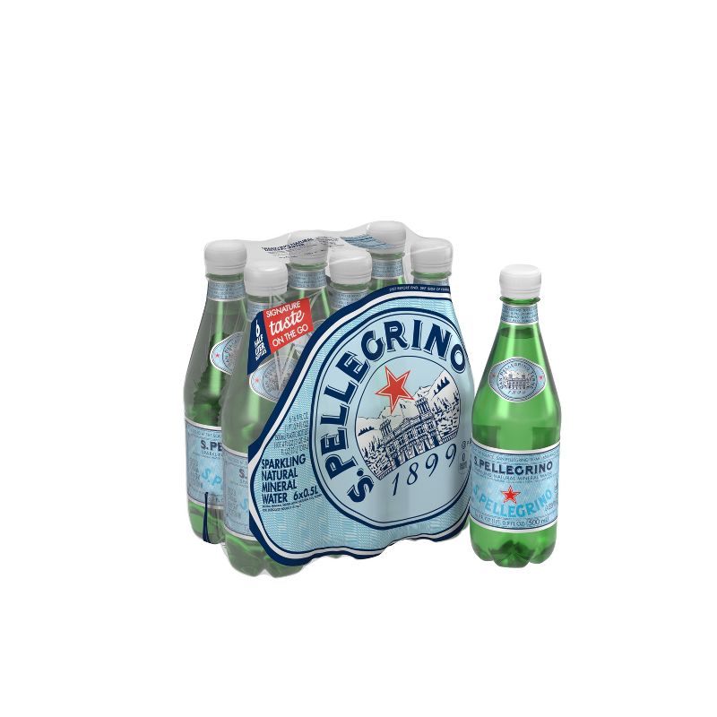 S.Pellegrino Sparkling Natural Mineral Water - 6pk/0.5L Bottles