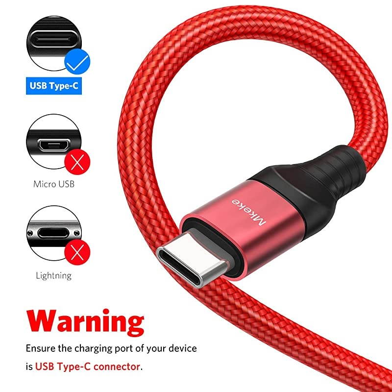 USB C Cable  USB Type C Charger Cable Fast Charging 3Pack11518M Type C Charging Cable Nylon Braided