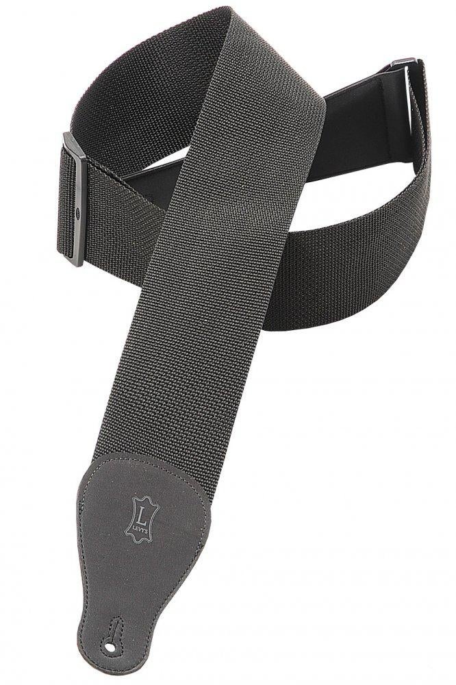 Levy's M8P3-BLK 3" Polypropylene Guitar/Bass Strap - Black