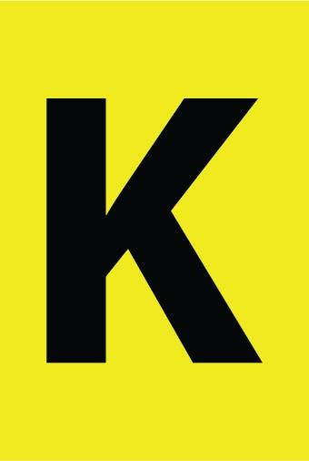 NMC LPS4K-LETTER CARD, 1" K (10 LETTERS/CARD), PS CLOTH (1 EACH)