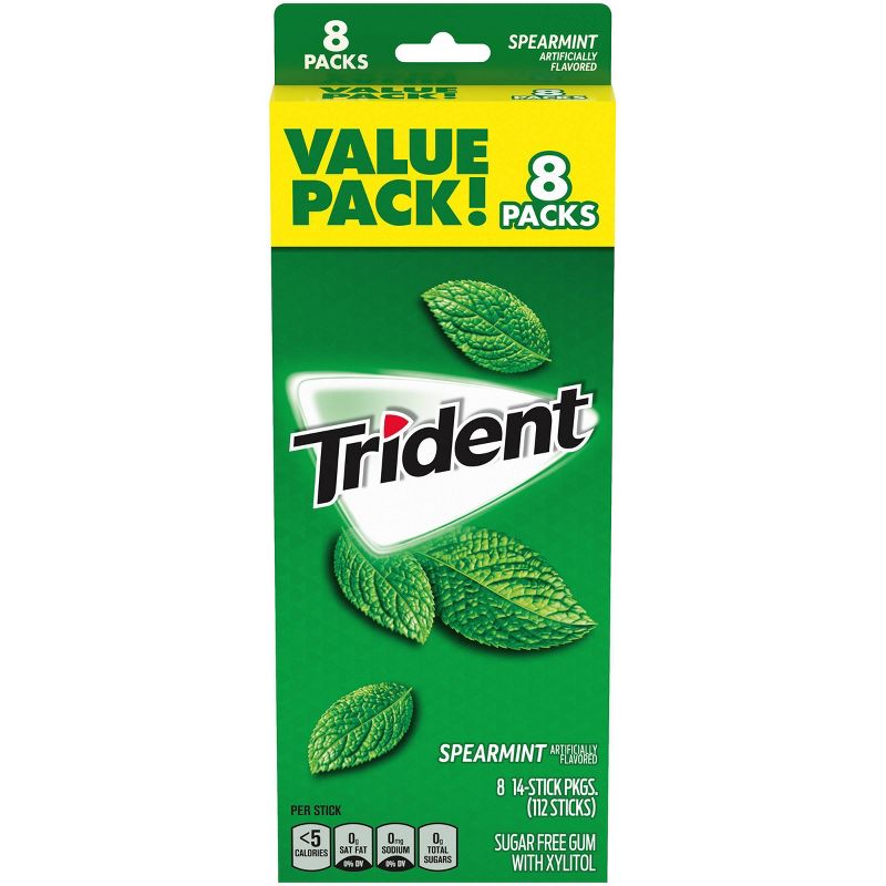 Trident Spearmint Gum 8ct / 14pkgs