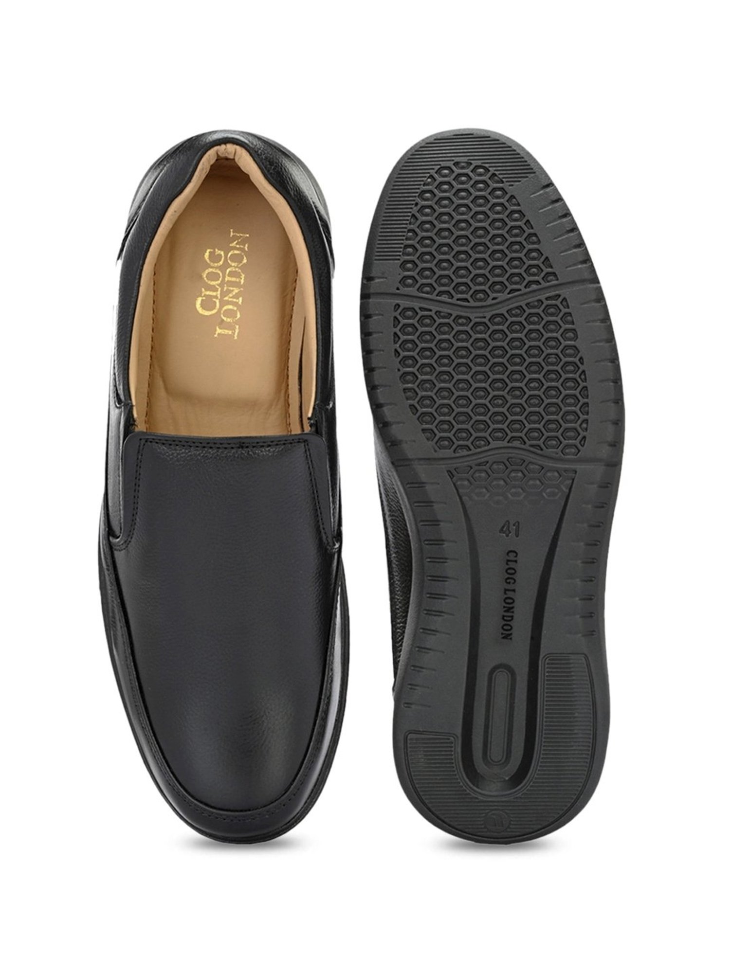 Clog London Men's Black Formal Loafers
