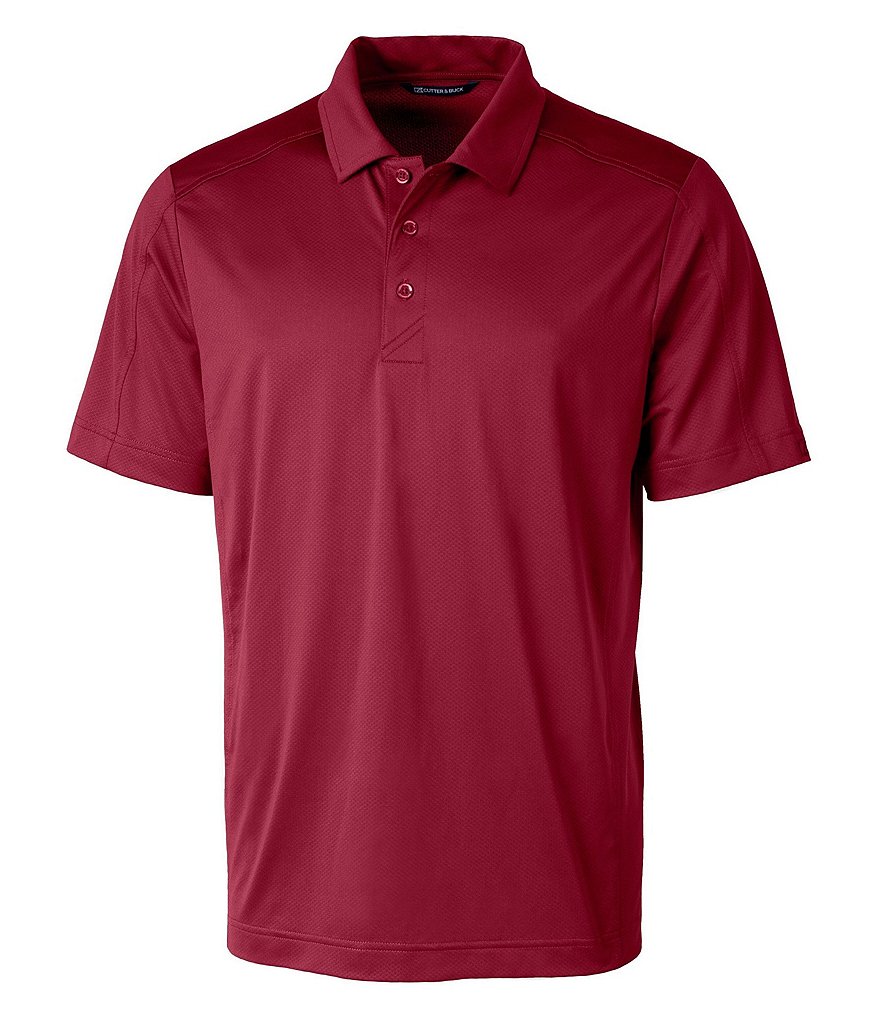 Cutter & Buck Prospect Short-Sleeve Jacquard-Textured Stretch Polo Shirt