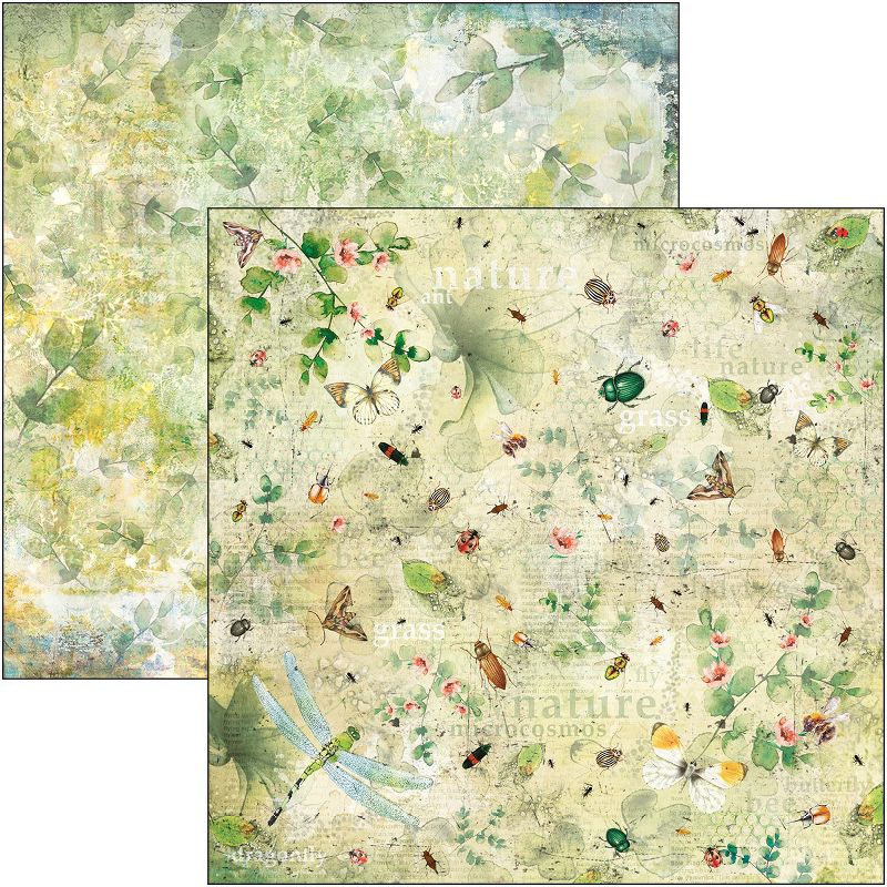 Ciao Bella Double-Sided Paper Pack 90lb 12"X12" 12/Pkg-Microcosmos, 12 Designs/1 Each