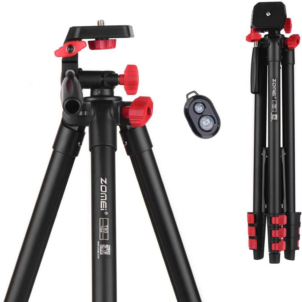 Portable Tripod with Phone Clip and Bluetooth Remote Control