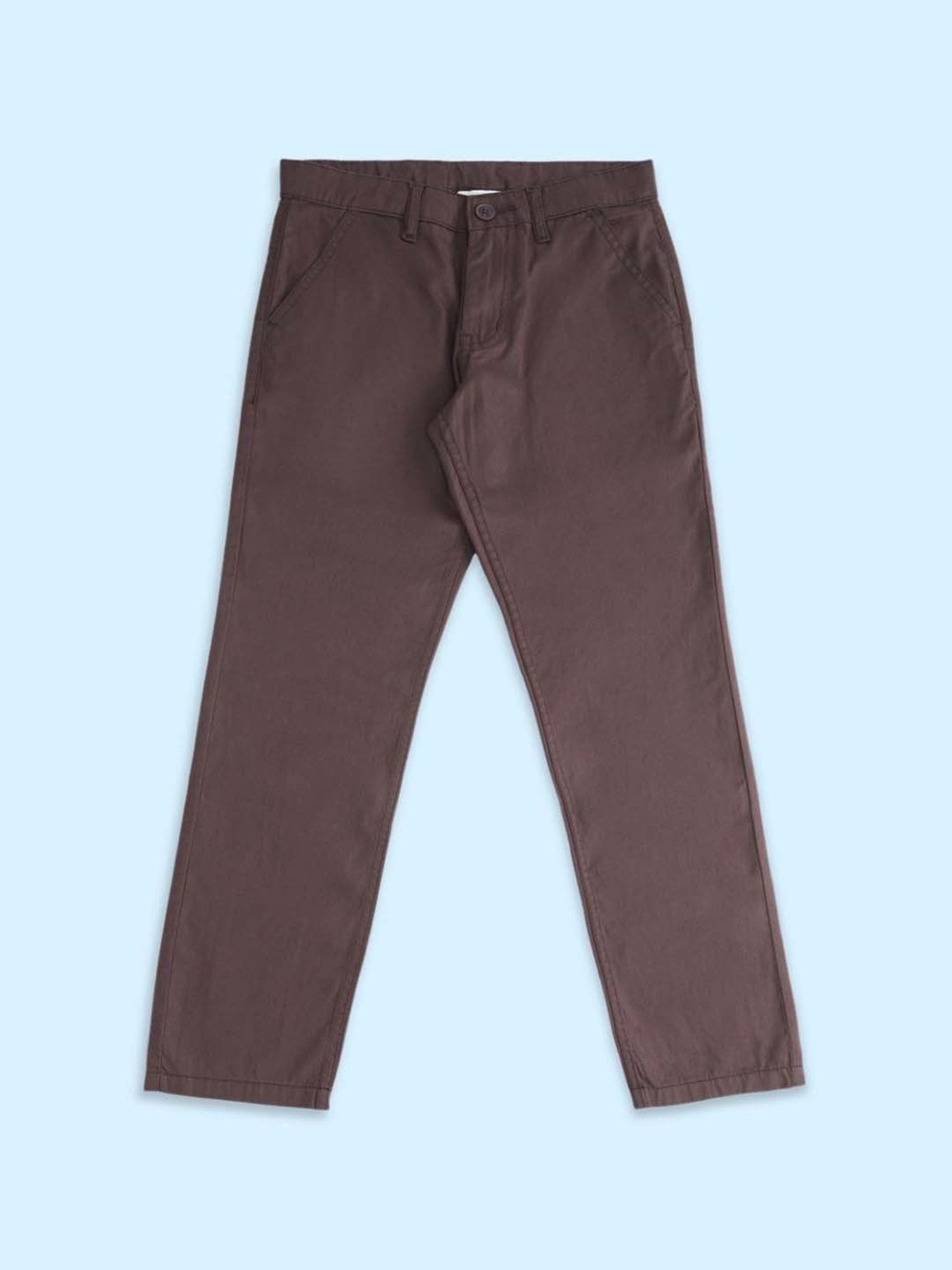 Pantaloons Baby Boys Blue Cotton Regular Fit Trousers