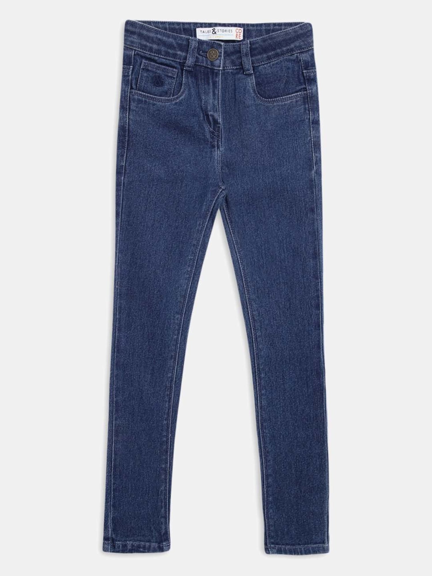 Tales & Stories Girls Blue Slim Fit Jeans