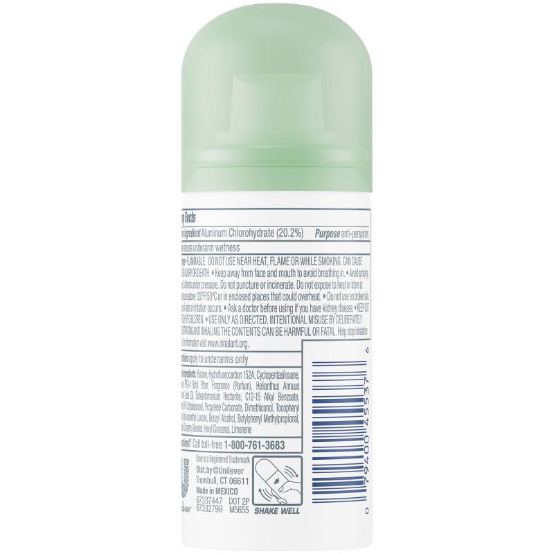 Dove go Fresh Cool Essentials 48-Hour Antiperspirant & Deodorant Dry Spray - Trial Size - 1oz