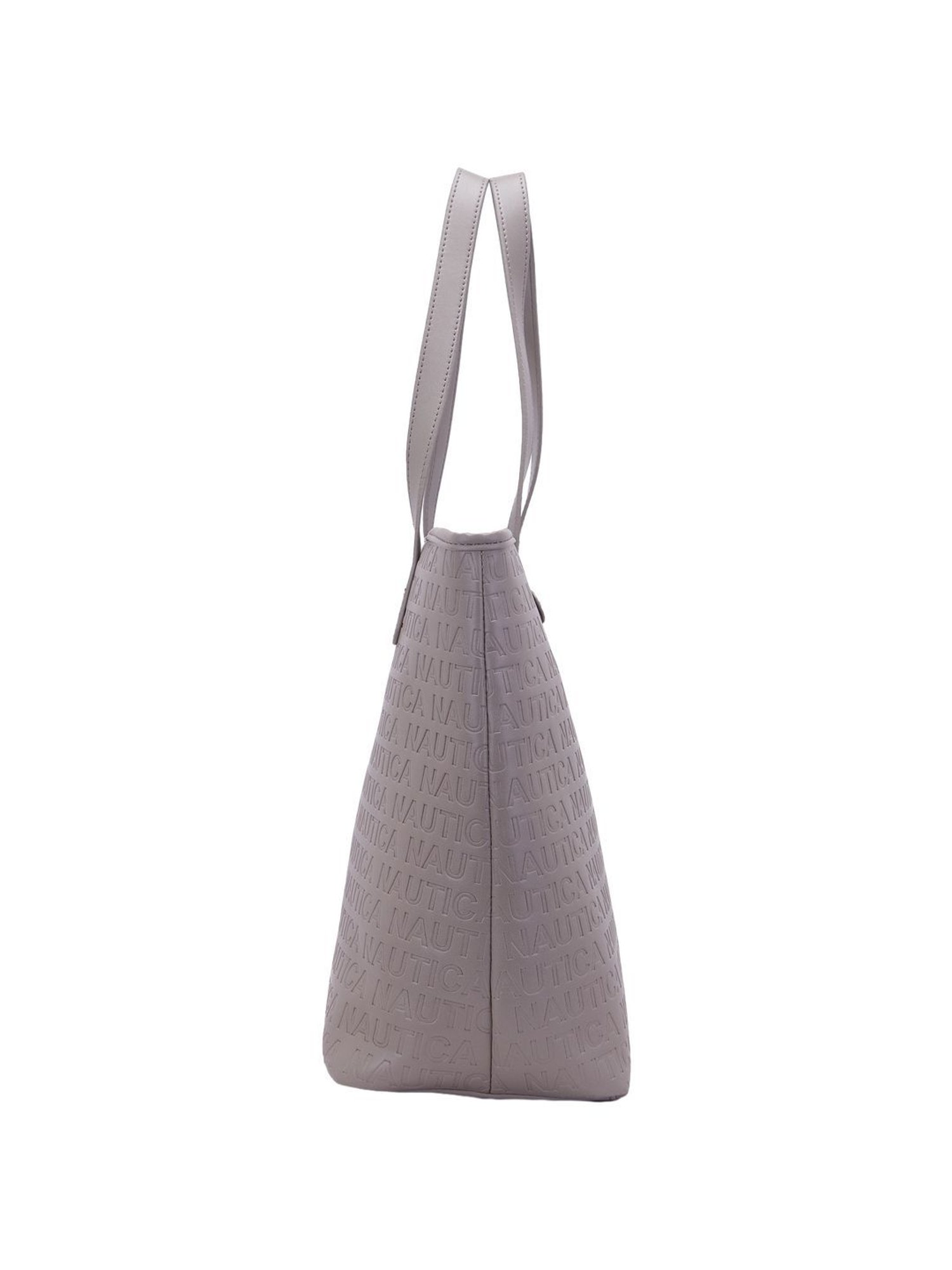 Nautica Grey Solid Medium Tote Handbag