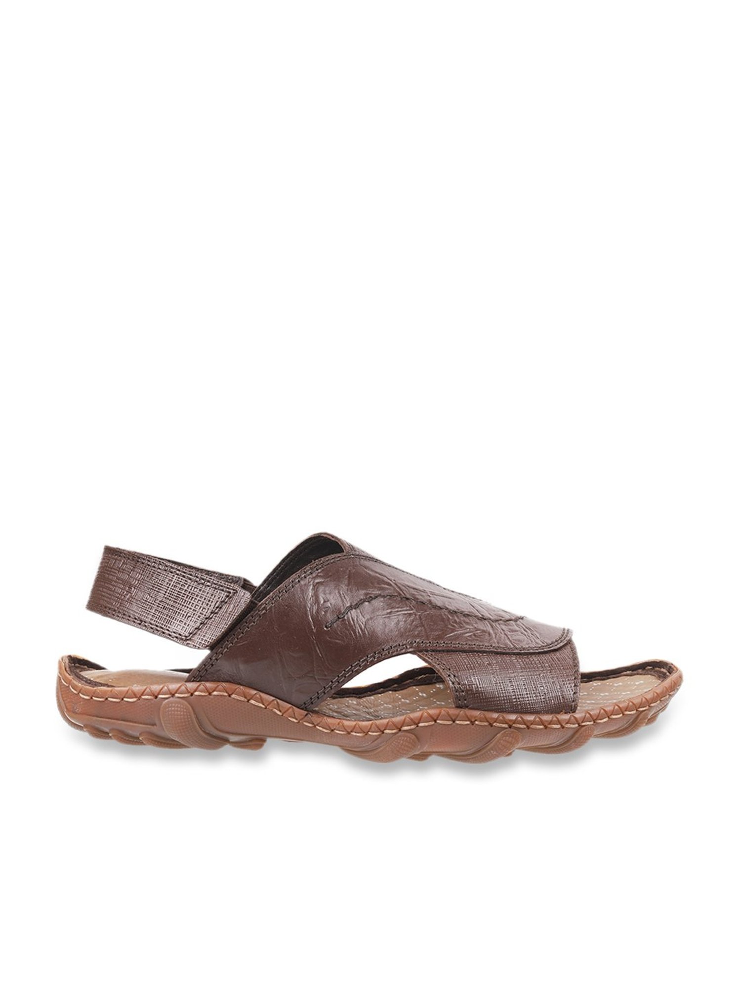 J. Fontini by Mochi Men's Brown Back Strap Sandals