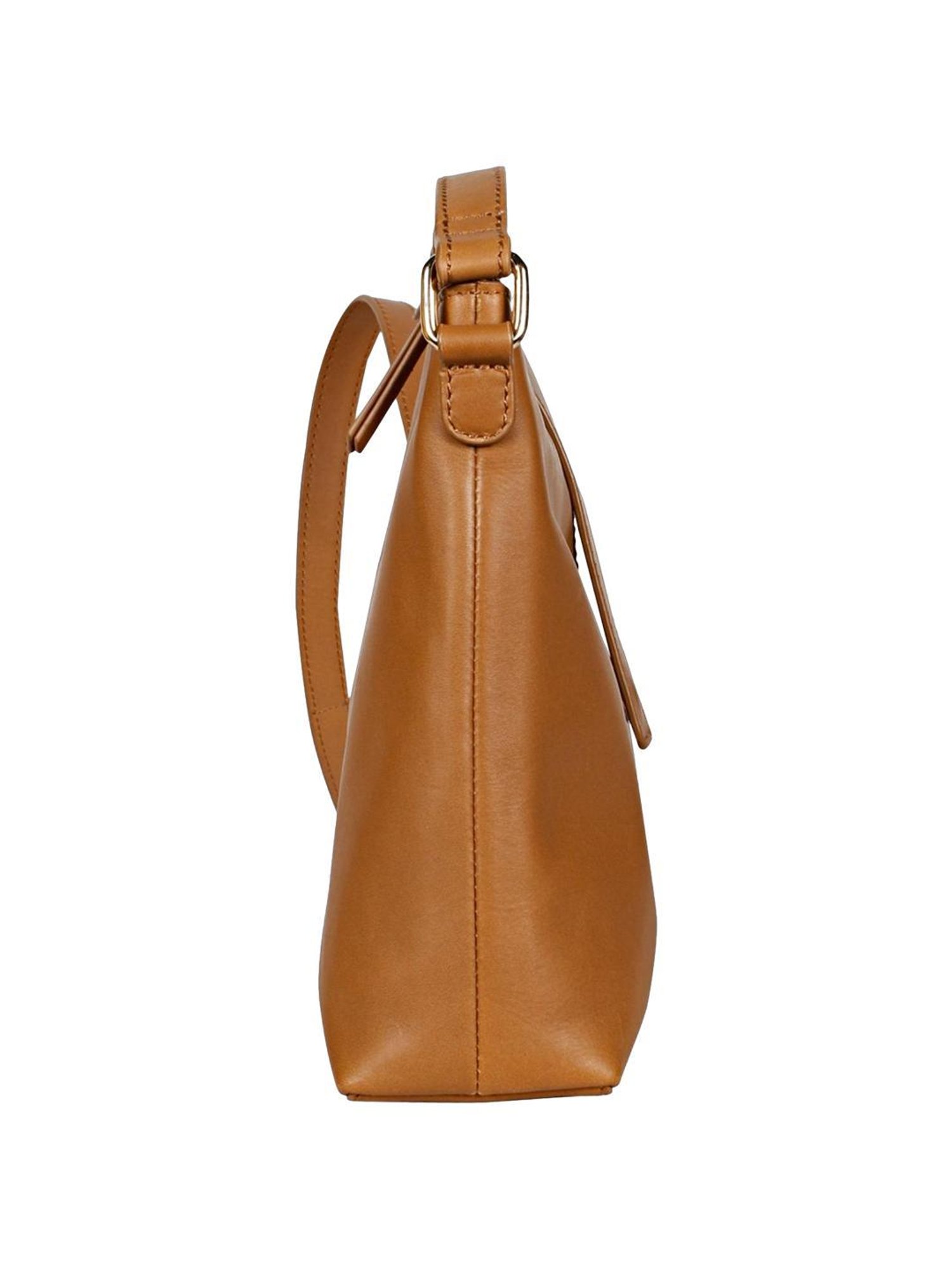 Favore Tan Solid Small Sling Handbag