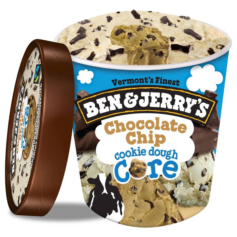 Ben & Jerry's Cookie Core Chocolate Chip Cookie Ice Cream - 1pt