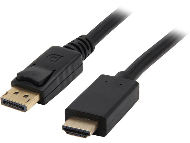 Kaybles DP-HDMI-3FT 3 ft. DP to HDMI Cable, Gold Plated DisplayPort to HDMI Cable 1080p Full HD for PCs to HDTV, Monitor, Projector with HDMI Port