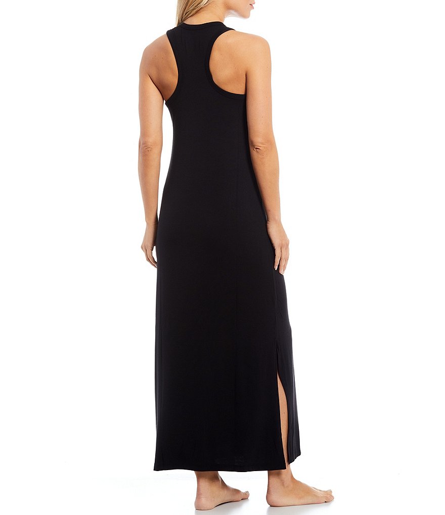 Half Moon by Modern Movement Solid Racerback Maxi Jersey Knit Lounge Dress