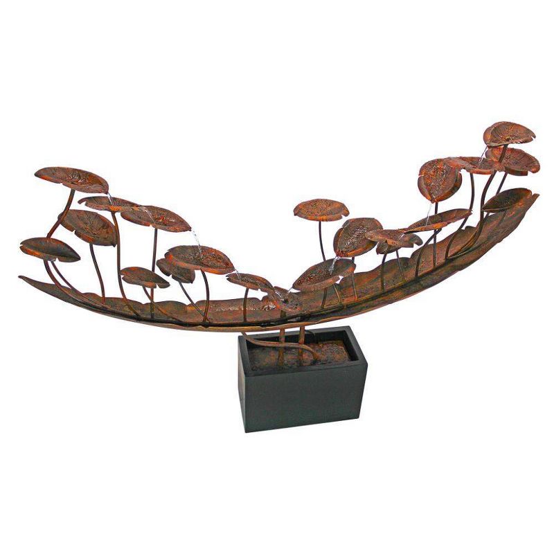 Grande Asian Botanical Cascading Metal Fountain - Acorn Hollow
