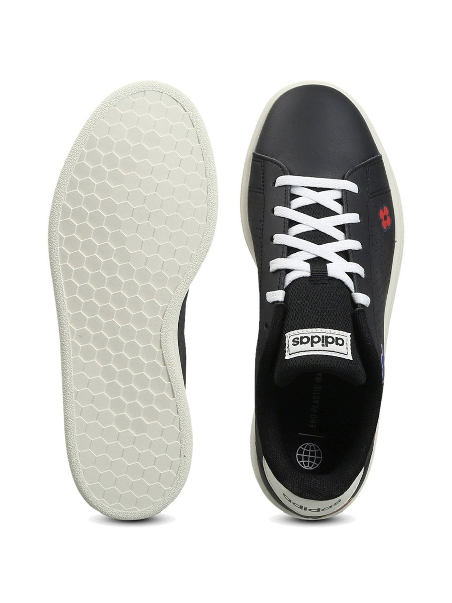 Adidas Women's ADVANTAGE BASE Black Tennis Shoes