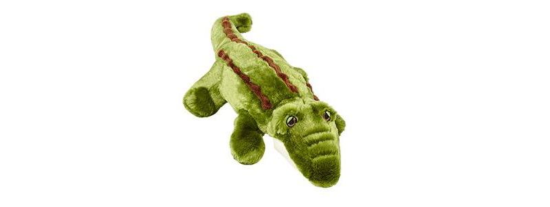 Fluff & Tuff Georgia the Gator, Large Plush Dog Toy with Squeaker