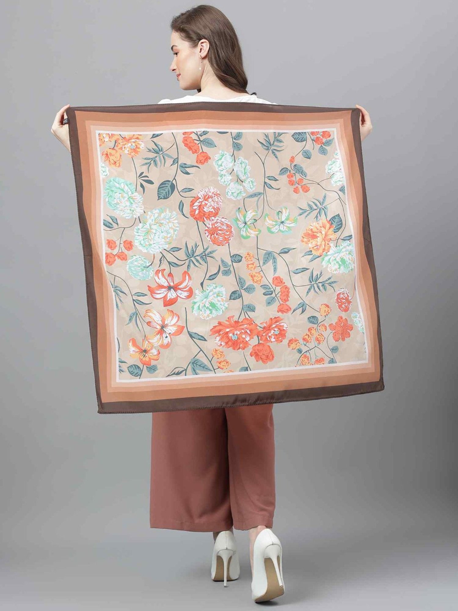 Aditi Wasan White Floral Stole