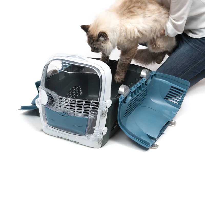 K&H Pet Products 3994 Thermo Outdoor Water Resistant Safe Escape Heated Kitty House with 2 Door Flaps For Feral and Outdoor Cats, Barn Red, Black