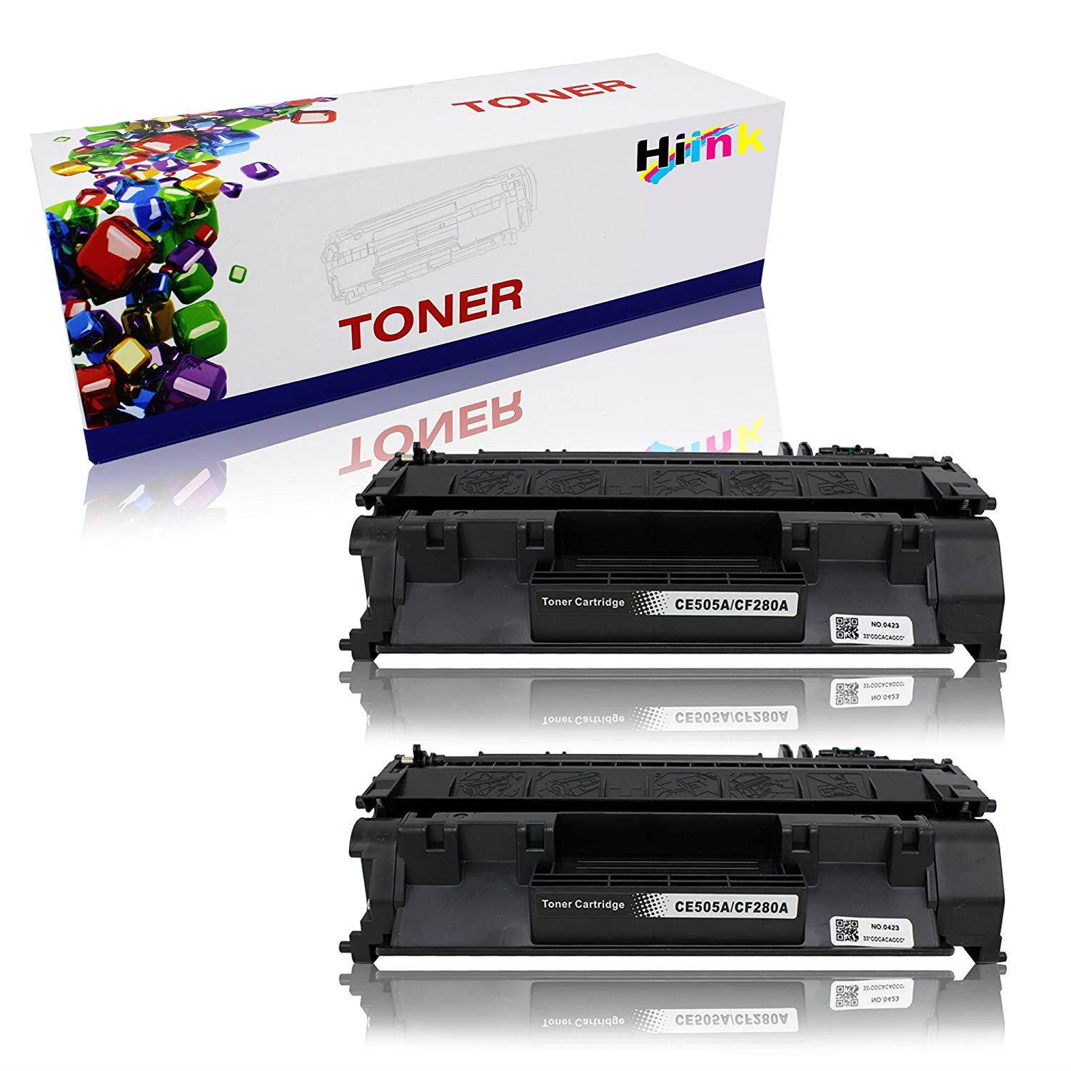 Hi Ink Compatible Toner Cartridge Replacement for CE505A (Black, 2-Pack)