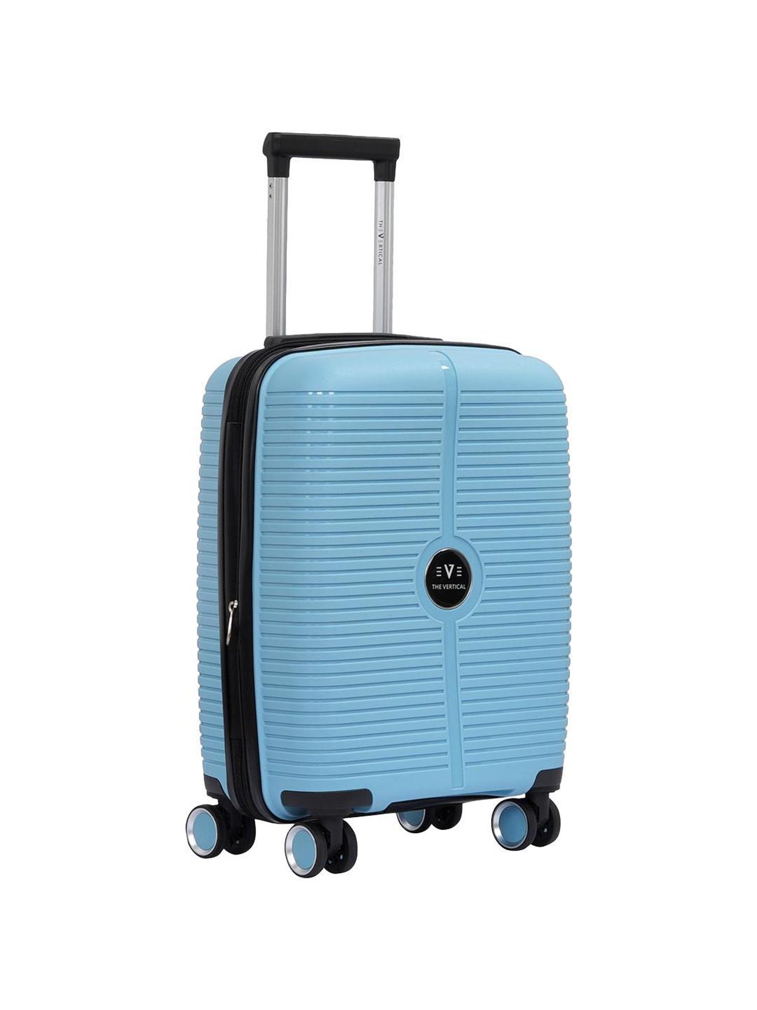 The Vertical Stellar Blue Wheels 8 Small Hard Cabin Trolley Bag