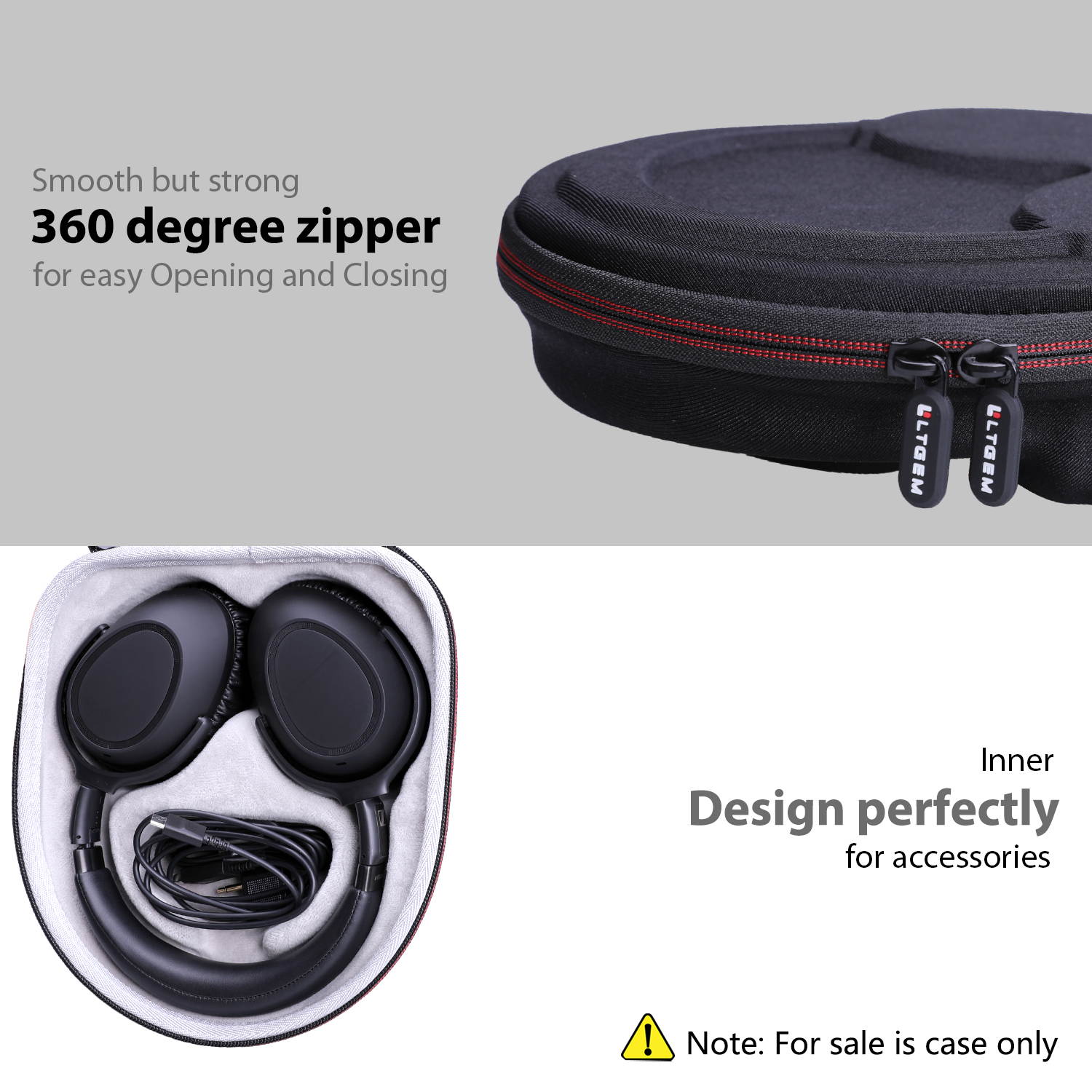 LTGEM Hard Case for Sennheiser PXC 550-II Wireless - CASE ONLY