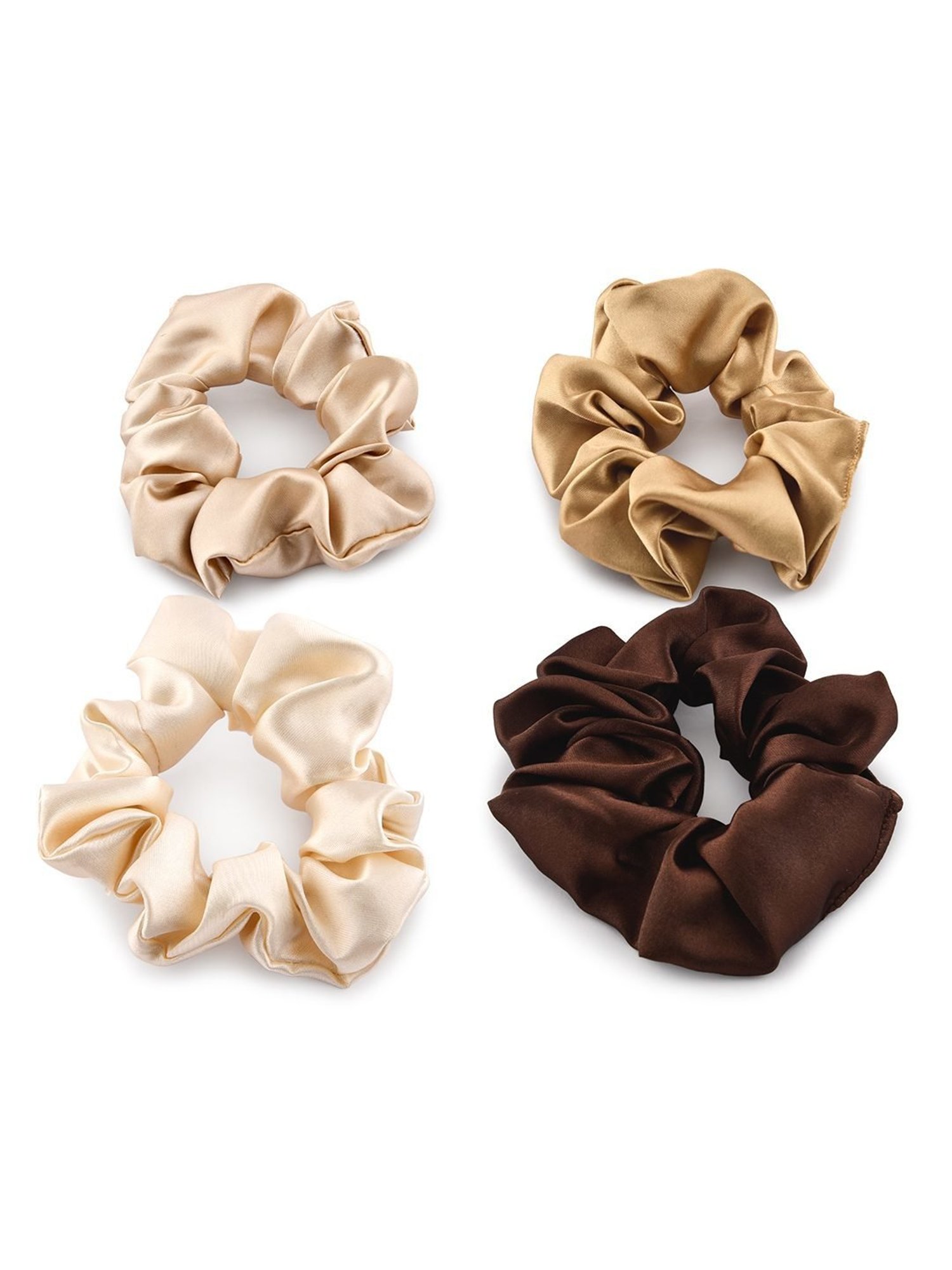 ToniQ Multicolor Ponytail Holder Scrunchie - Set of 4