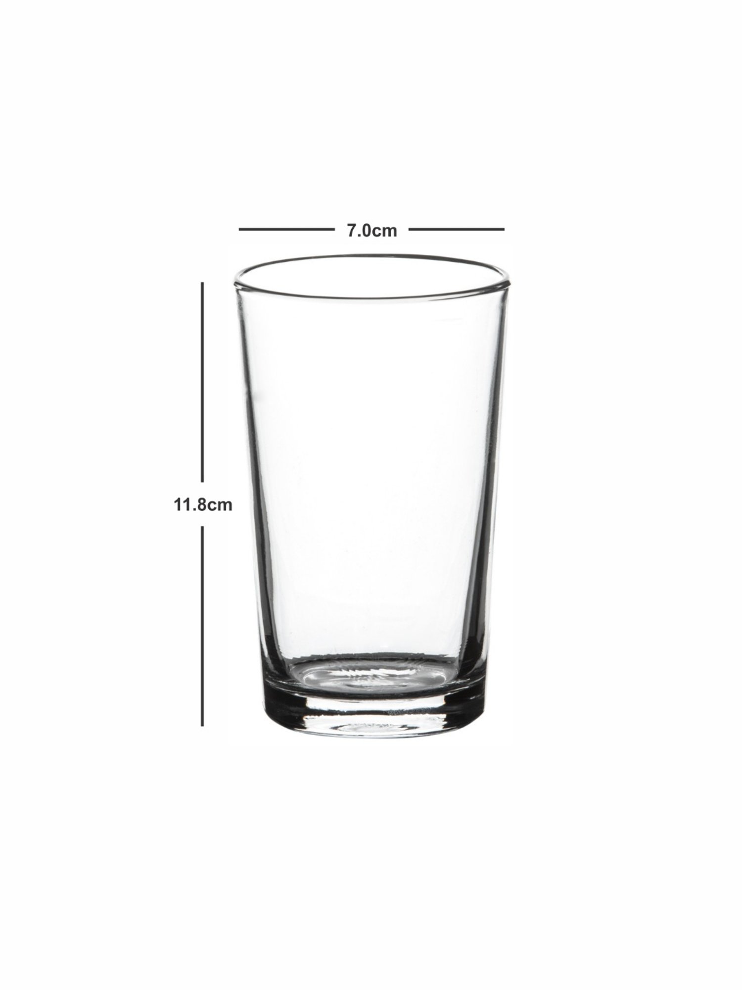 ROXX Transparent Glass Tumbler - Set of 6 (300ml)