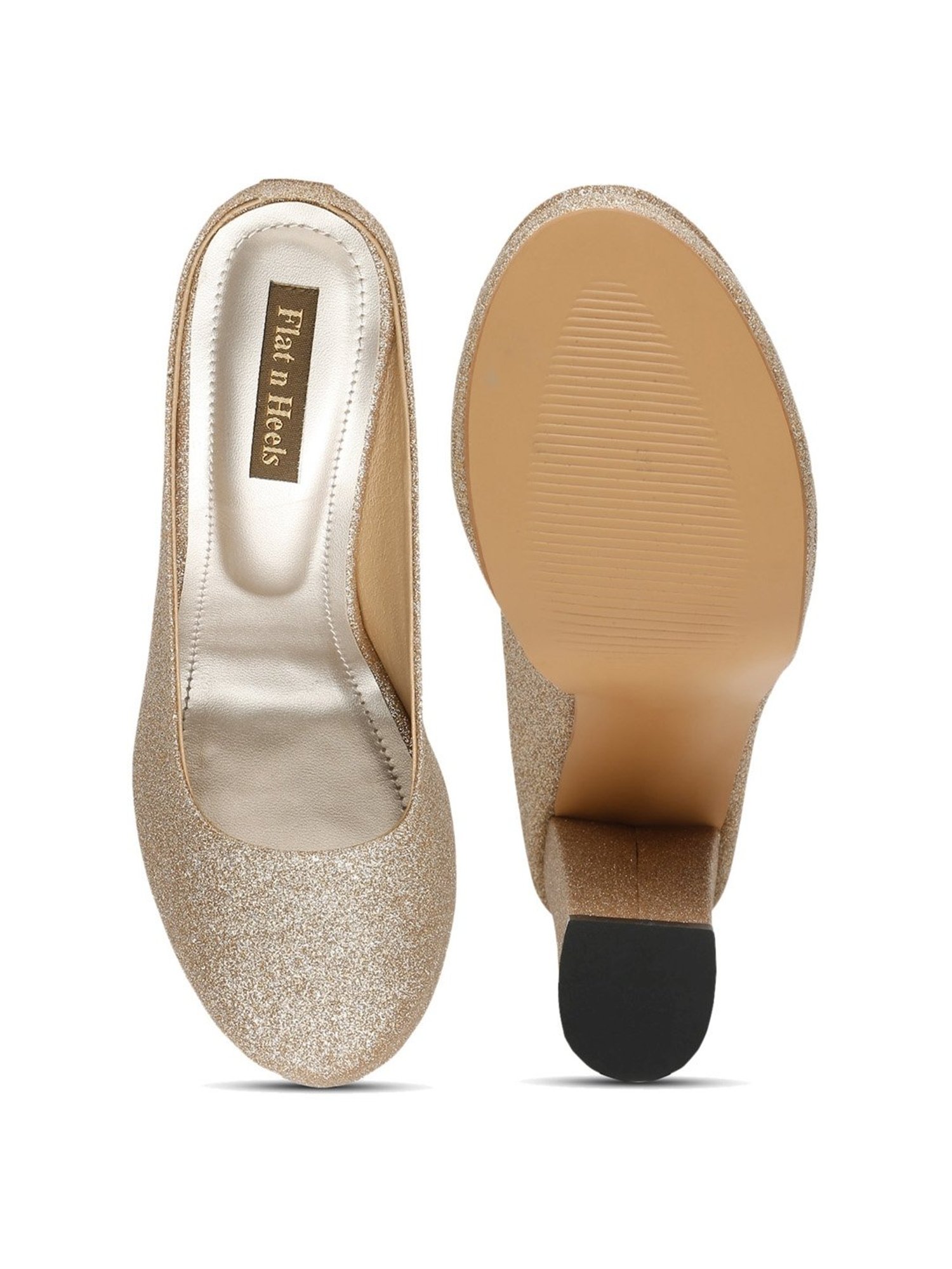 Flat N Heels Women's Golden Mule Shoes