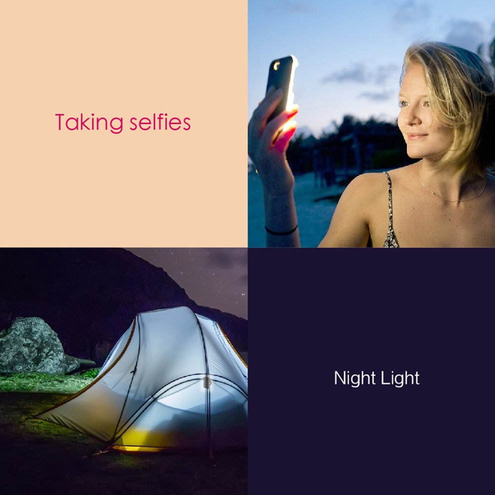 Mobile Phone Protecting Cover Case Drop Proof With LED Light And Can Power Bank Charging For Iphone7plus,black