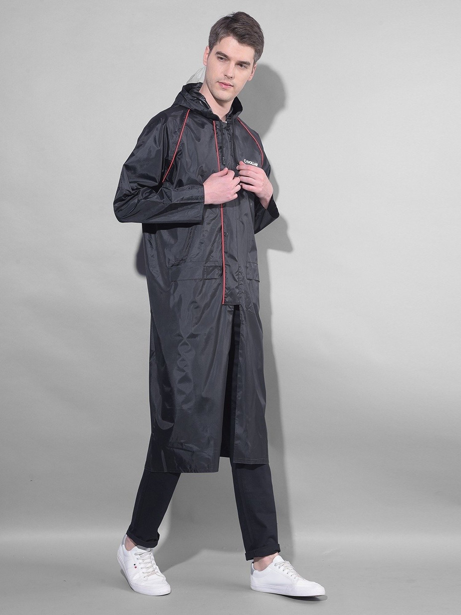 Wildcraft Red & Maroon Regular Fit Colour Block Rainwear Jacket