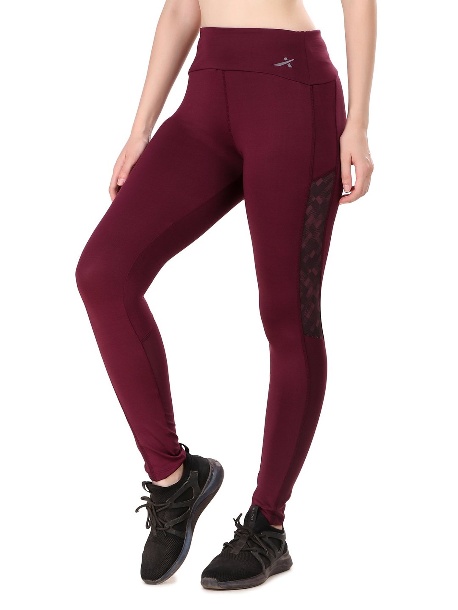 Vector X Wine Slim Fit High Rise Tights