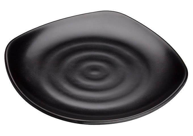 Winco WDM013-301, 8-3/4-Inch Dia Ardesia Rika Melamine Spiral Plate, Black, 24/C