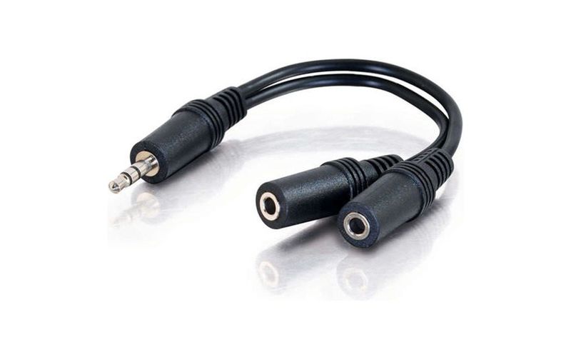 Comprehensive Stereo 3.5mm plug to Two Stereo Mini Jacks Audio Adapter Cable 6 inches - 6" Mini-phone/RCA Audio Cable for MP3 Player, Audio Device