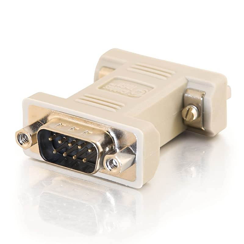 08075 DB9 Male to DB9 Female Serial RS232 Null Modem Adapter, Beige