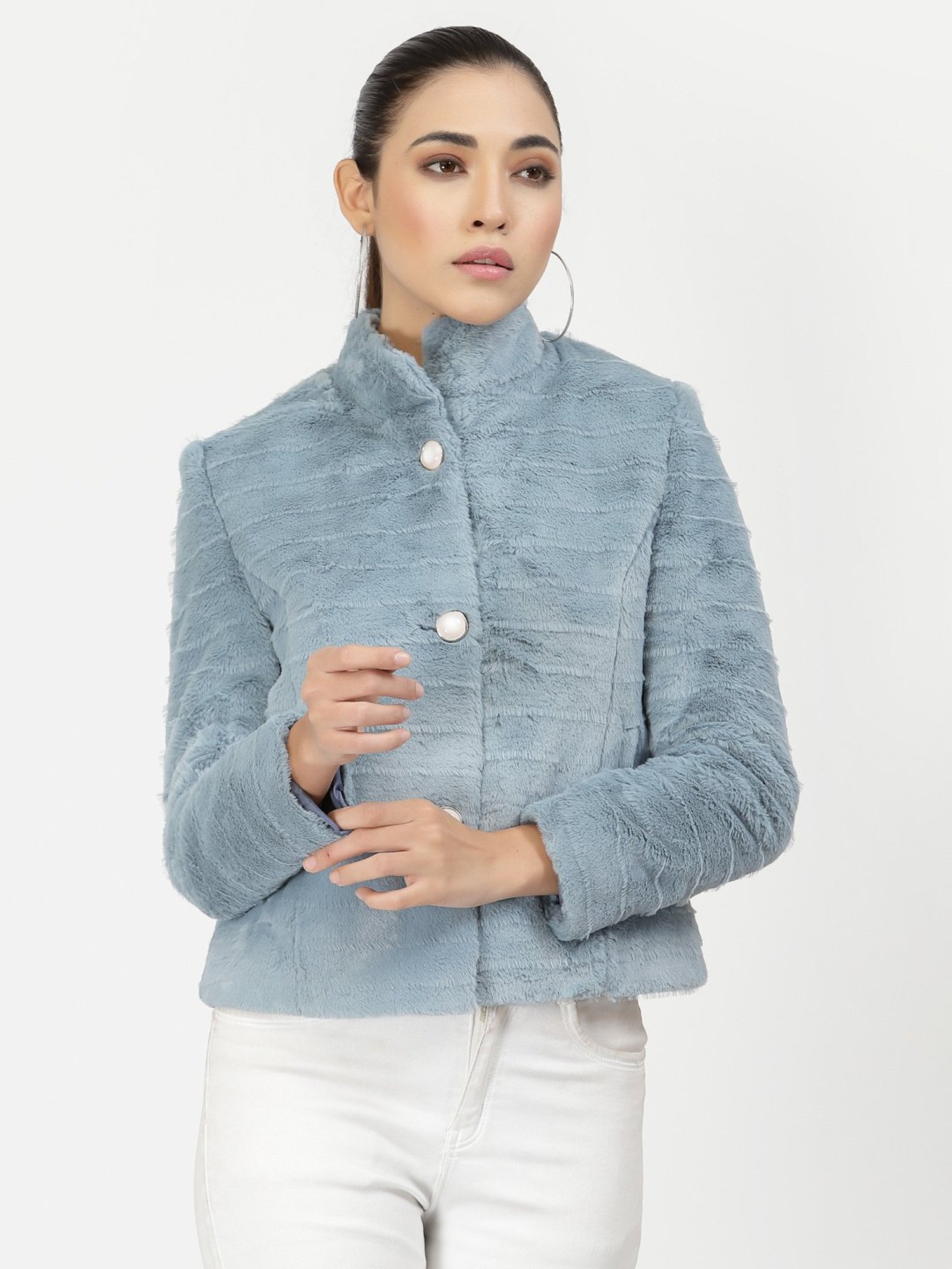 Juelle Sky Blue Casual Jacket