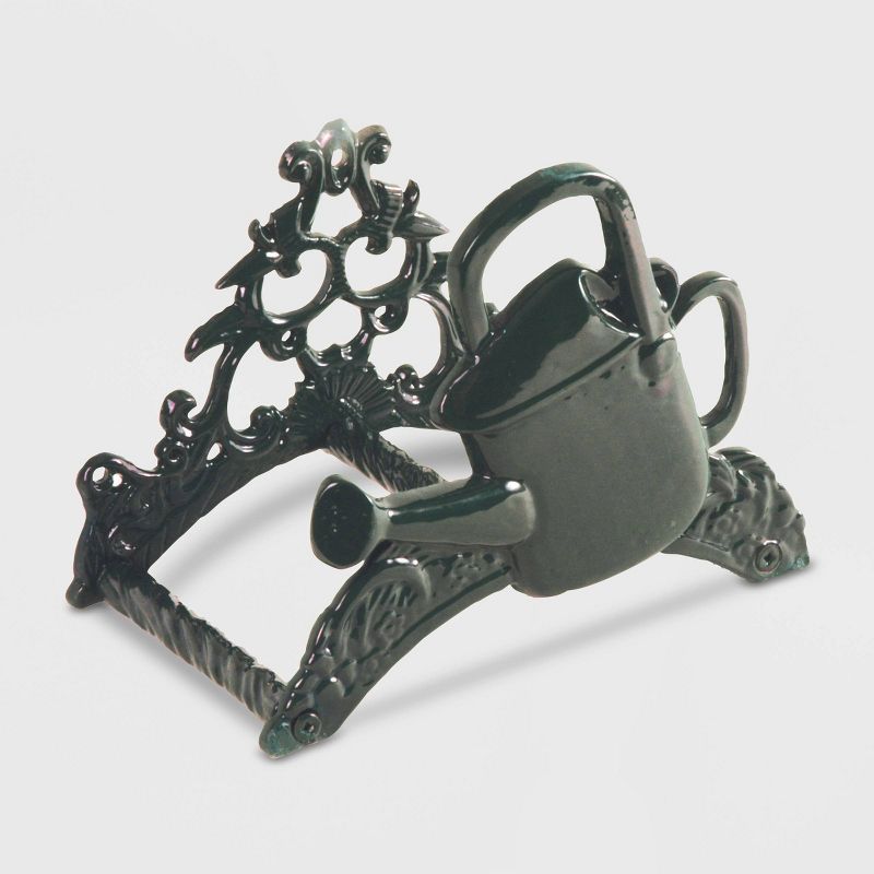 8" Iron Watering Can Garden Hose Holder Green - Esschert Design
