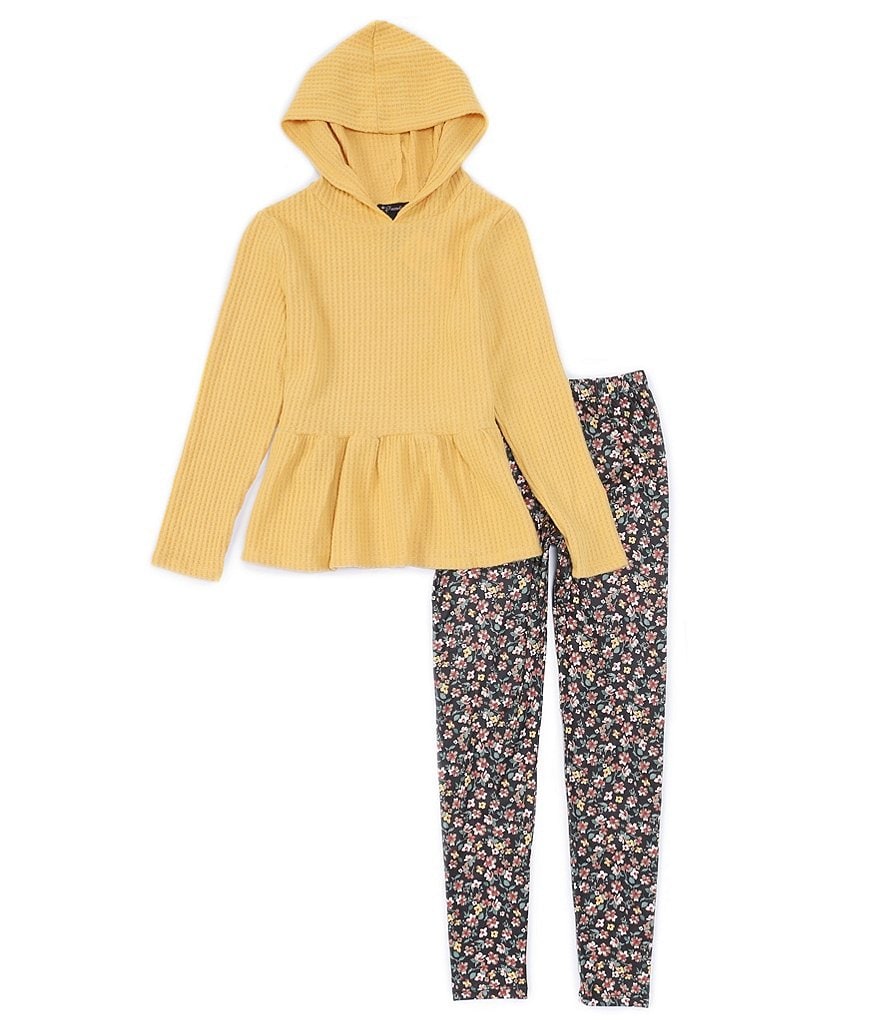 Ally B Big Girls 7-16 Flutter-Sleeve Dotted Top & Shorts Set