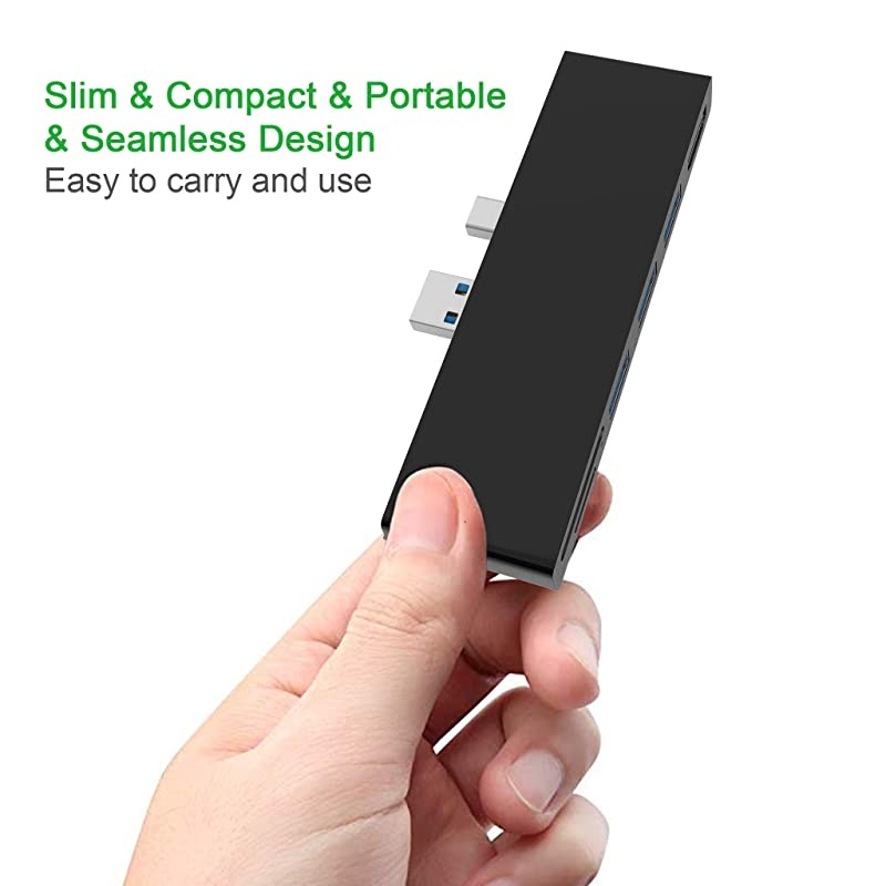 Upgraded Version Surface Pro 45 6 Docking Station 6 in 1 Microsoft Surface Pro Hub with 3 USB 30 Port 5Gps + 4K HDMI + SDTFMicro SD Surface Pro Card Reader Adapter