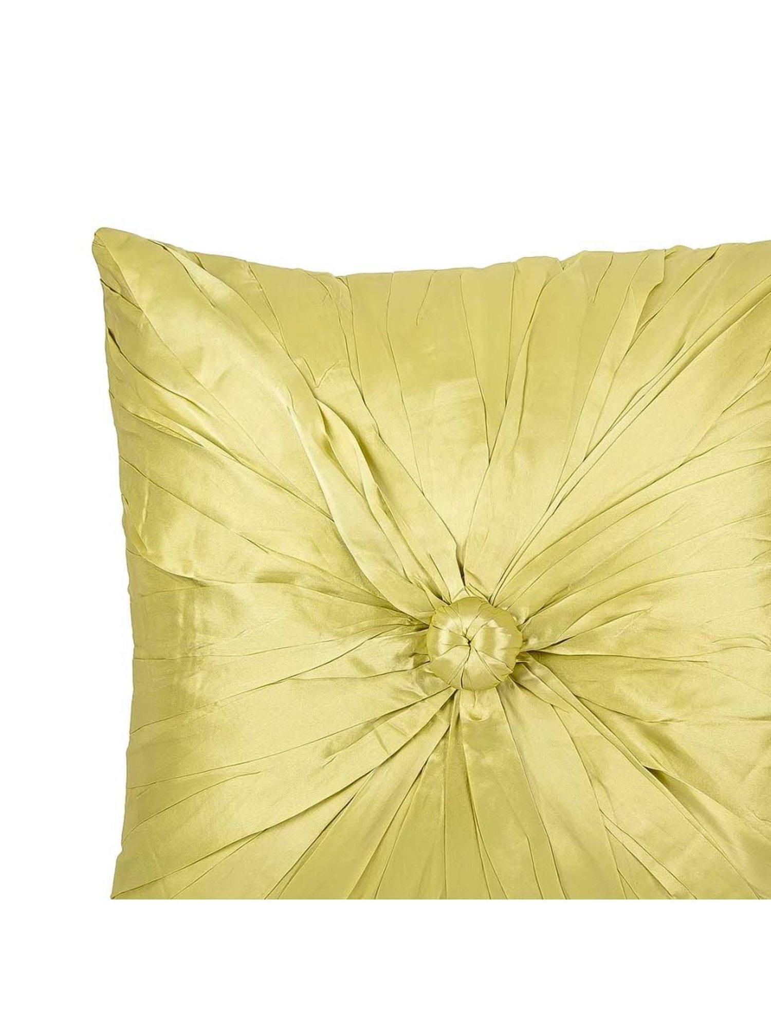 Home4U 'Anabelle' Lime Green Silk Cushion Cover - Set of 1