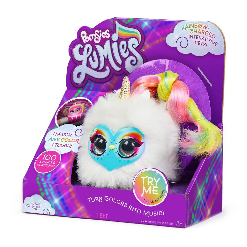 Pomsies Lumies - Rainbow Charged Interactive Pet - Sparkle Rush