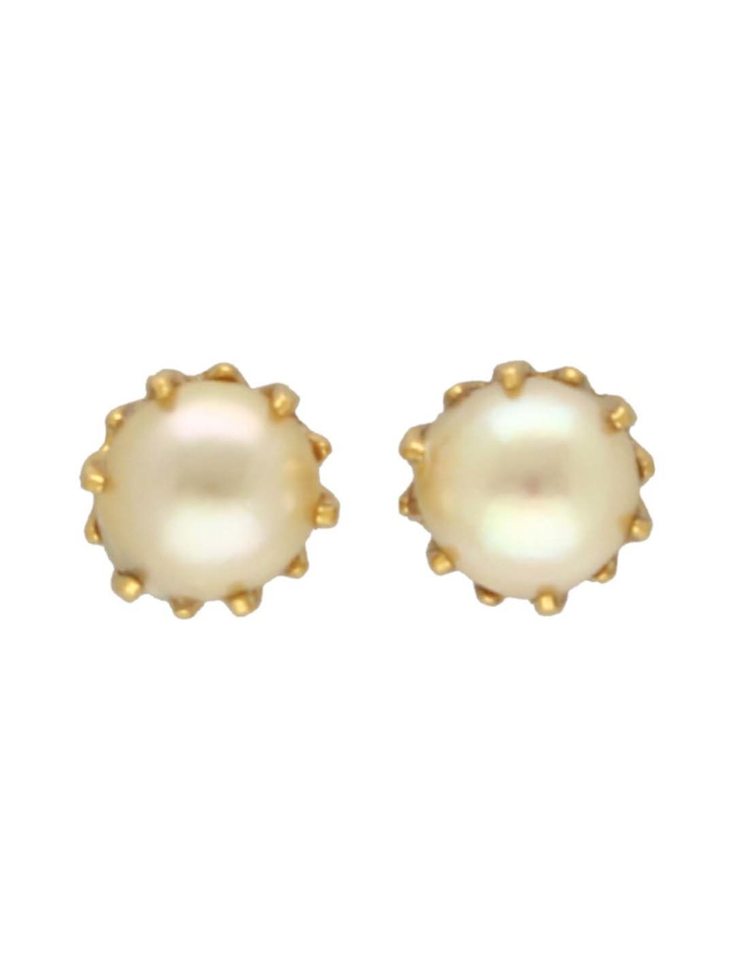 Sri Jagdamba Pearls 22k Bali Gold Earrings