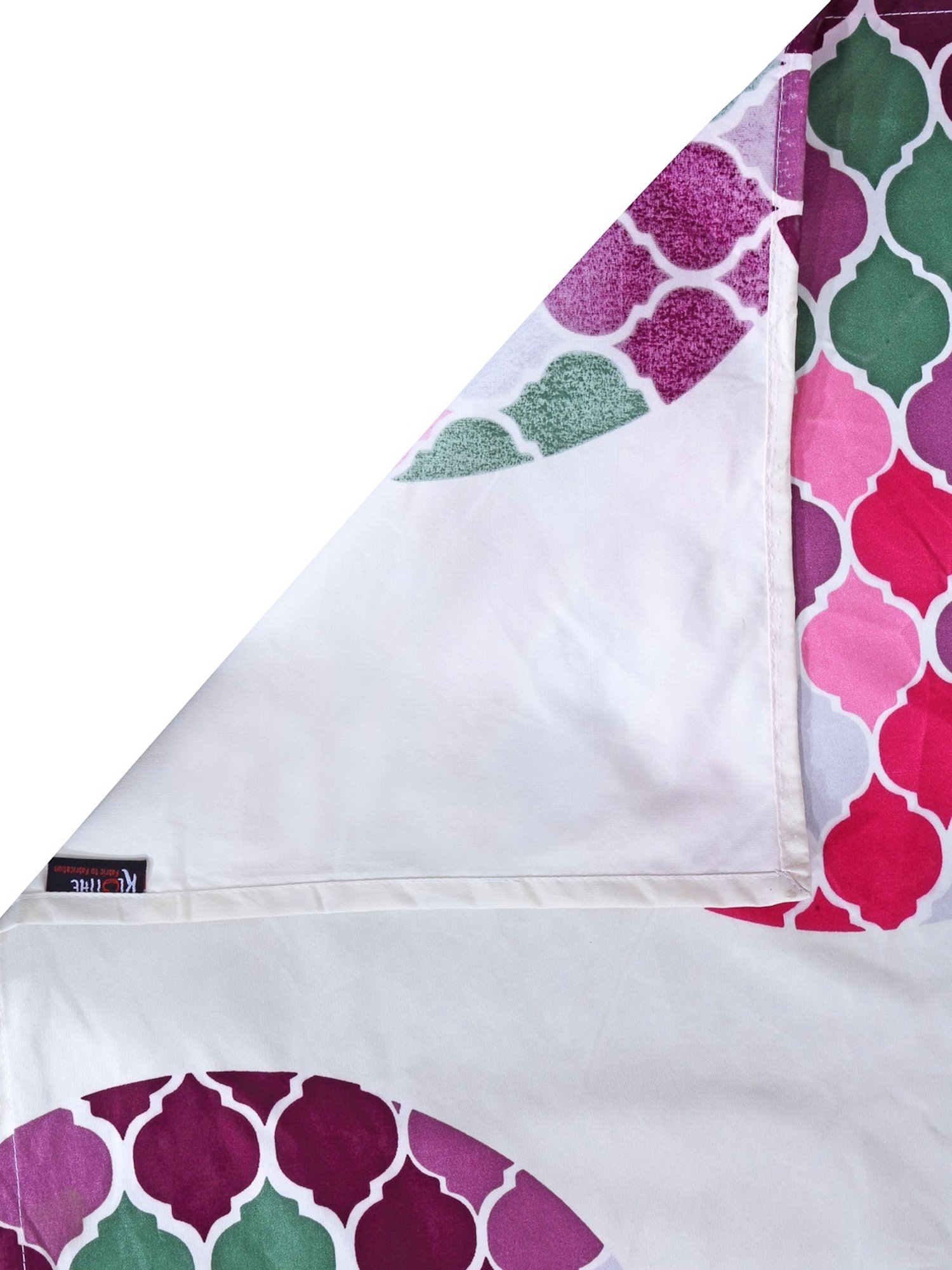 Klotthe Geometric Multicolor 210 TC Cotton Blend Single Bedsheet with 1 Pillow Cover