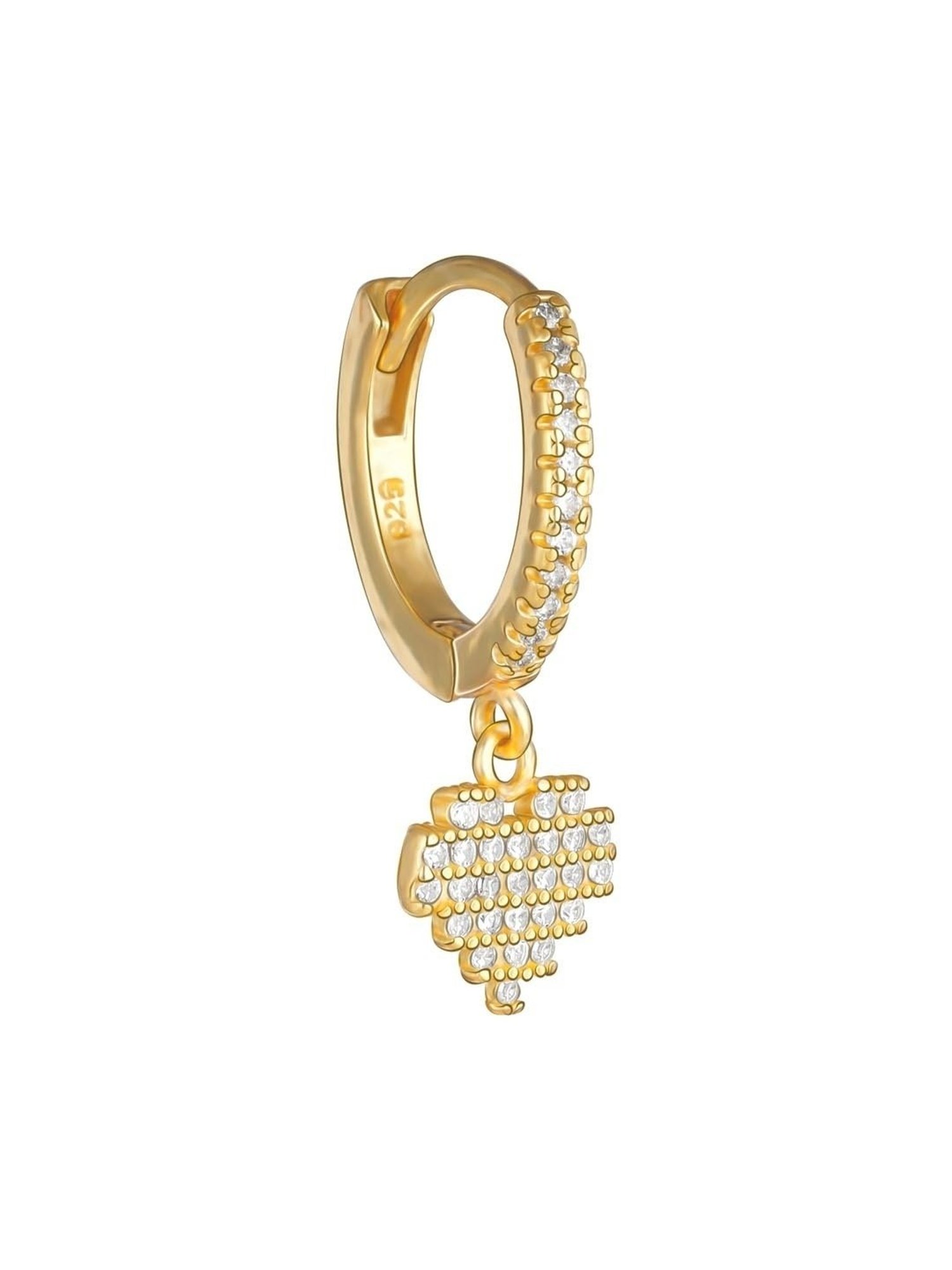 GIVA 92.5 Sterling Silver Hanging Heart Earrings for Women