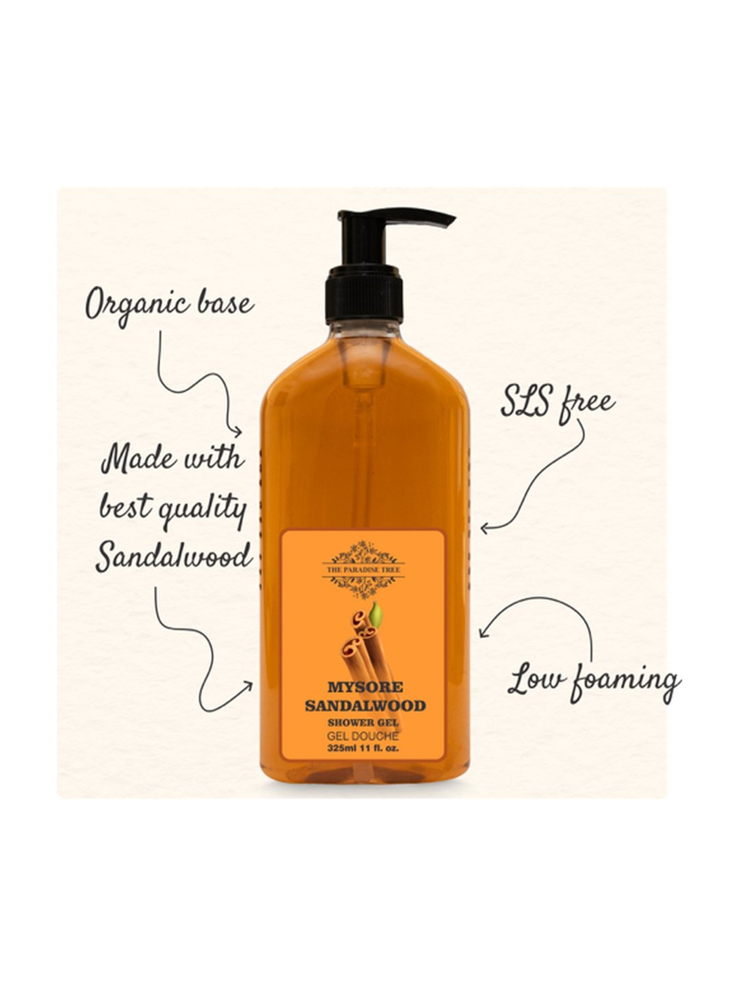 The Paradise Tree Mysore Sandalwood Shower Gel - 325 ml