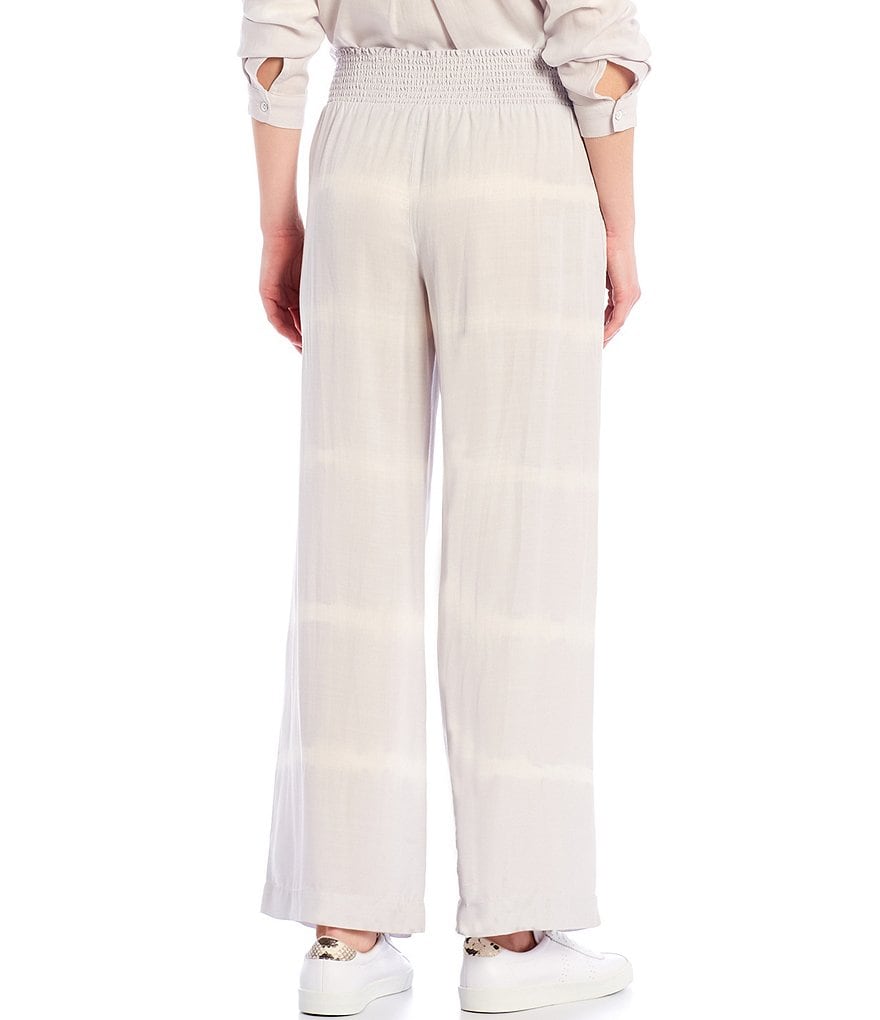 Cloth & Stone Smocked Striped Coordinating Wide Leg Pants