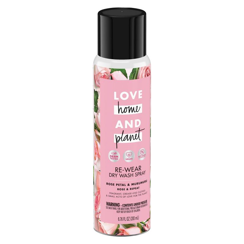 Love Home & Planet Rose Petal & Murumuru Re-Wear Dry Wash Spray - 6.76 fl oz